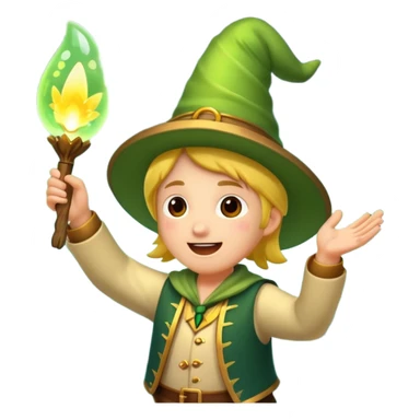 forest bard cheering with firefly burst sticker