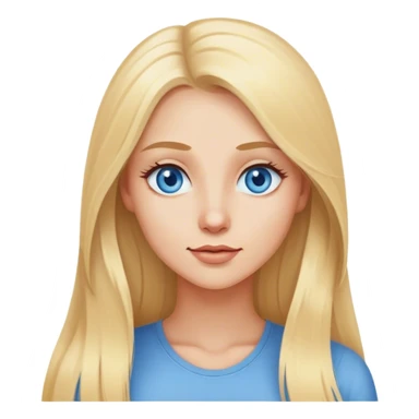 A beautiful blonde with long hair and blue eyes came up with an idea sticker