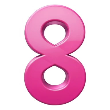 3d levitating pink percentage sign sticker