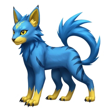 Electrike-Manectric-Luxray-Bobcat-Fakémon-fusion-animal-creature, full body  sticker