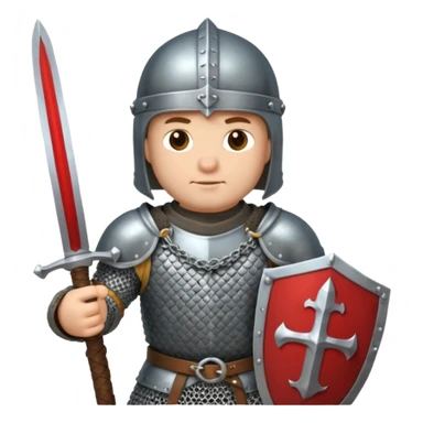 A medieval knight with a belly too big for his armor sticker