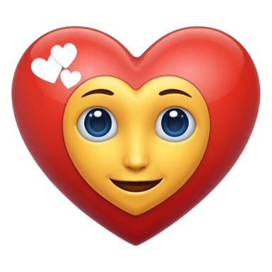 Cœur  bleu marine sticker