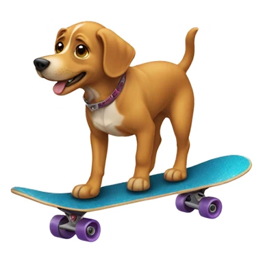 dog on a skateboard  sticker