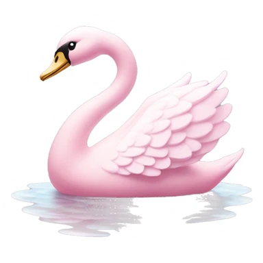 Pastel pink swan statue sticker