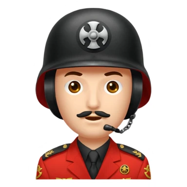 Eine Tomate mit Gesicht, armen, Beinen als Panzerkommandant sticker