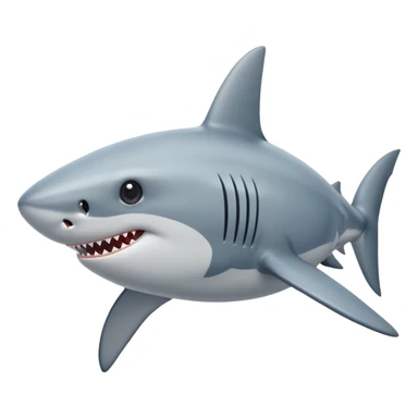 Shark with star eyes sticker