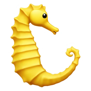 Yellow Seahorse emoji sticker