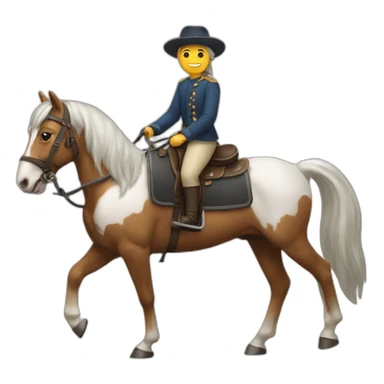 chat sur un cheval sticker