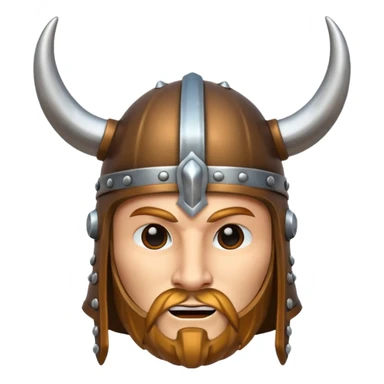 Solo el casco vikingo con cuernos sin cara de persona sticker