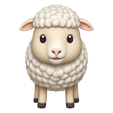 Sheep standing 3D emoji png sticker