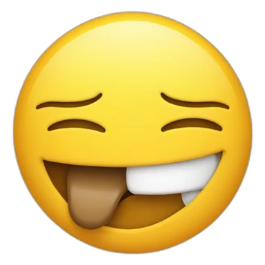 Bottom half of laugh emoji and top half of sad emoji sticker