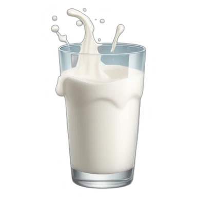 a bottle of milk dropping milk in a glass sticker
