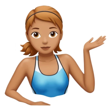 Woman swimmer sticker