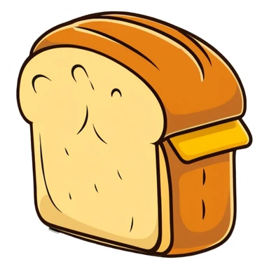 sliced loaf of sandwich bread sticker