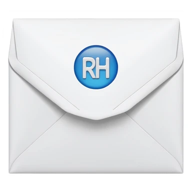 envelope with the word RCH on it to use in a business setting sticker