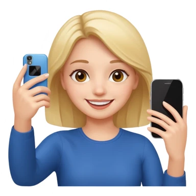 Girl taking selfie sticker