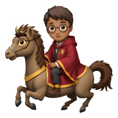 harry potter riding buckbeak sticker
