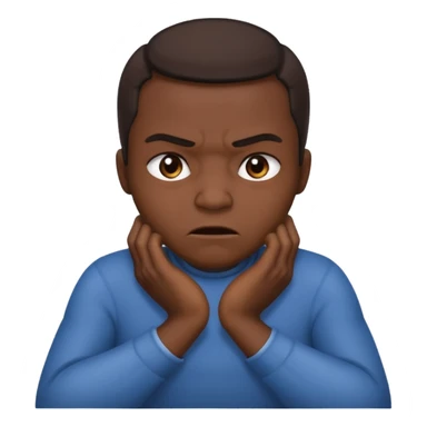 Grabbing throat with hands and looking angry with arms crossed and under chin sticker