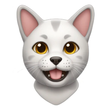 cat wearing a dog costume sticker