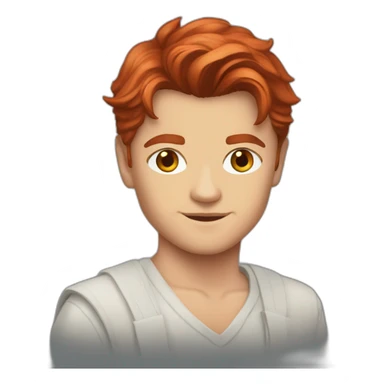 young leonardo dicaprio with red hair sticker