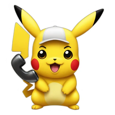 pikachu avec un telephone sticker