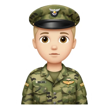 military boy in camouflage uniform pregnant  sticker