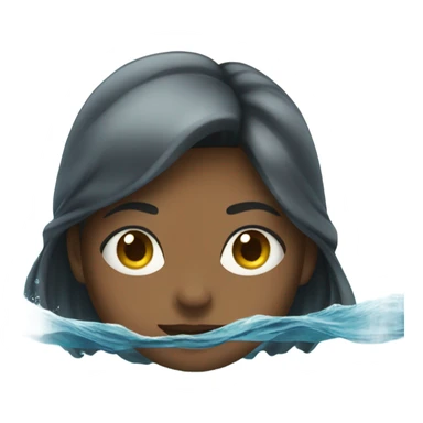 Girl swimming in ocean. Aesthetic. sticker
