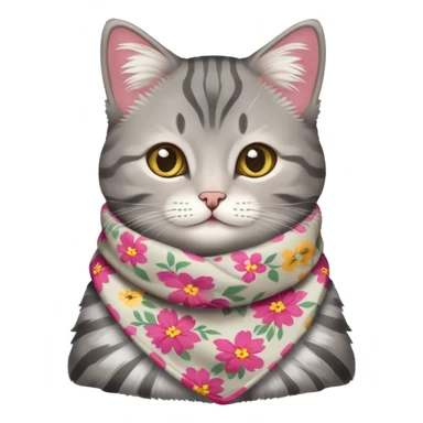A babushka cat sticker