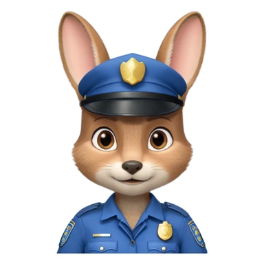 judy hopps with police suit from zootopia, pixar sticker