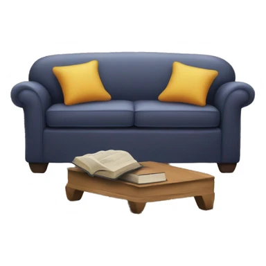 books on the sofa sticker