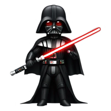 Dark vador holding  red light saber sticker