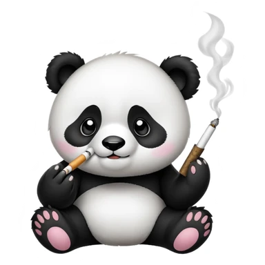 Cute Kawaii panda smoking a joint sticker