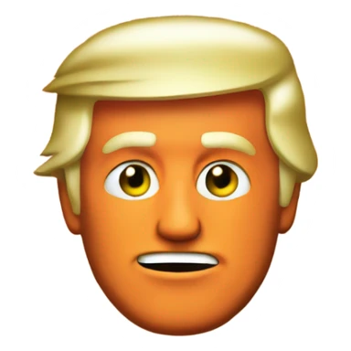 Donald trump as an orange sticker