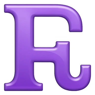 purple capital letter "T" alphabet sticker
