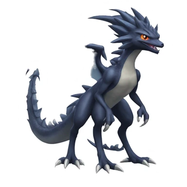 Edgy Cool Nargacuga-Pokémon-Fakémon Full Body High Quality sticker