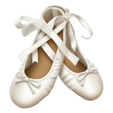 Crossed white ballet shoes with long and beautiful corses design sticker
