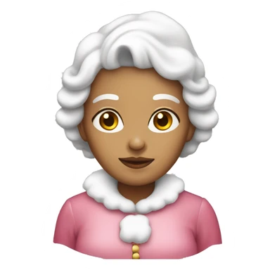 White light pink Mrs claus sticker