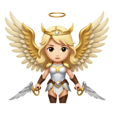 Blonde Valkyrie with wings  sticker