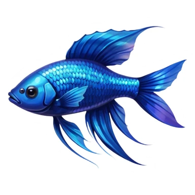 dark blue beta fish sticker