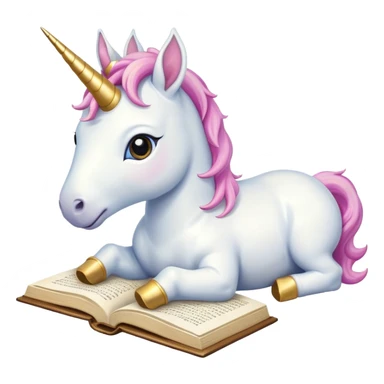 Unicorns read book
A baby unicorn lying on its belly, flipping pages with its hoof.













 sticker
