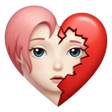 One half of a broken heart sticker