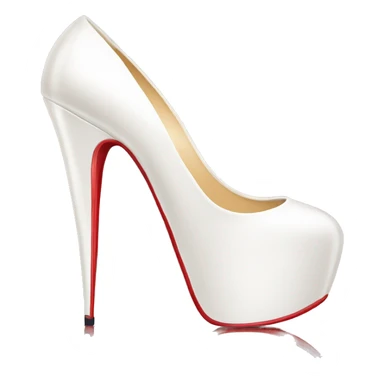 High heel white pantent louboutin sticker