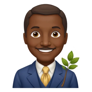 George Washington Carver with dark brown hair sticker