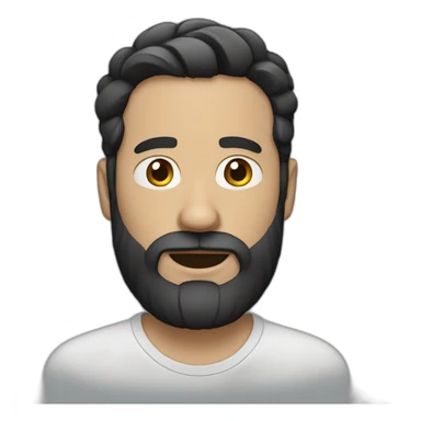 bearded white man with short black hair sticker