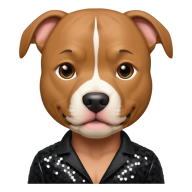 Pitbull, Rapper with black sequin outfit sticker
