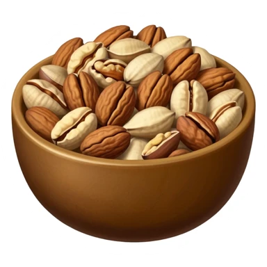 a bowl of nuts sticker