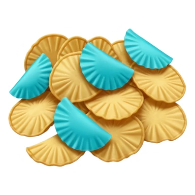 turquoise colored potato chips sticker