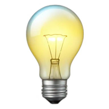 human with a lightbulb over his head and the bulb is on and shine sticker