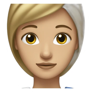 woman grading light brown hair, blue-green eyes sticker