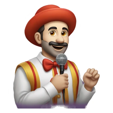 pashinyan clown with microphone sticker